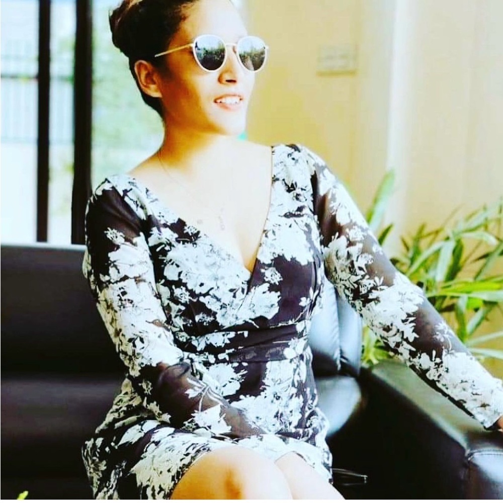 Black and white dress